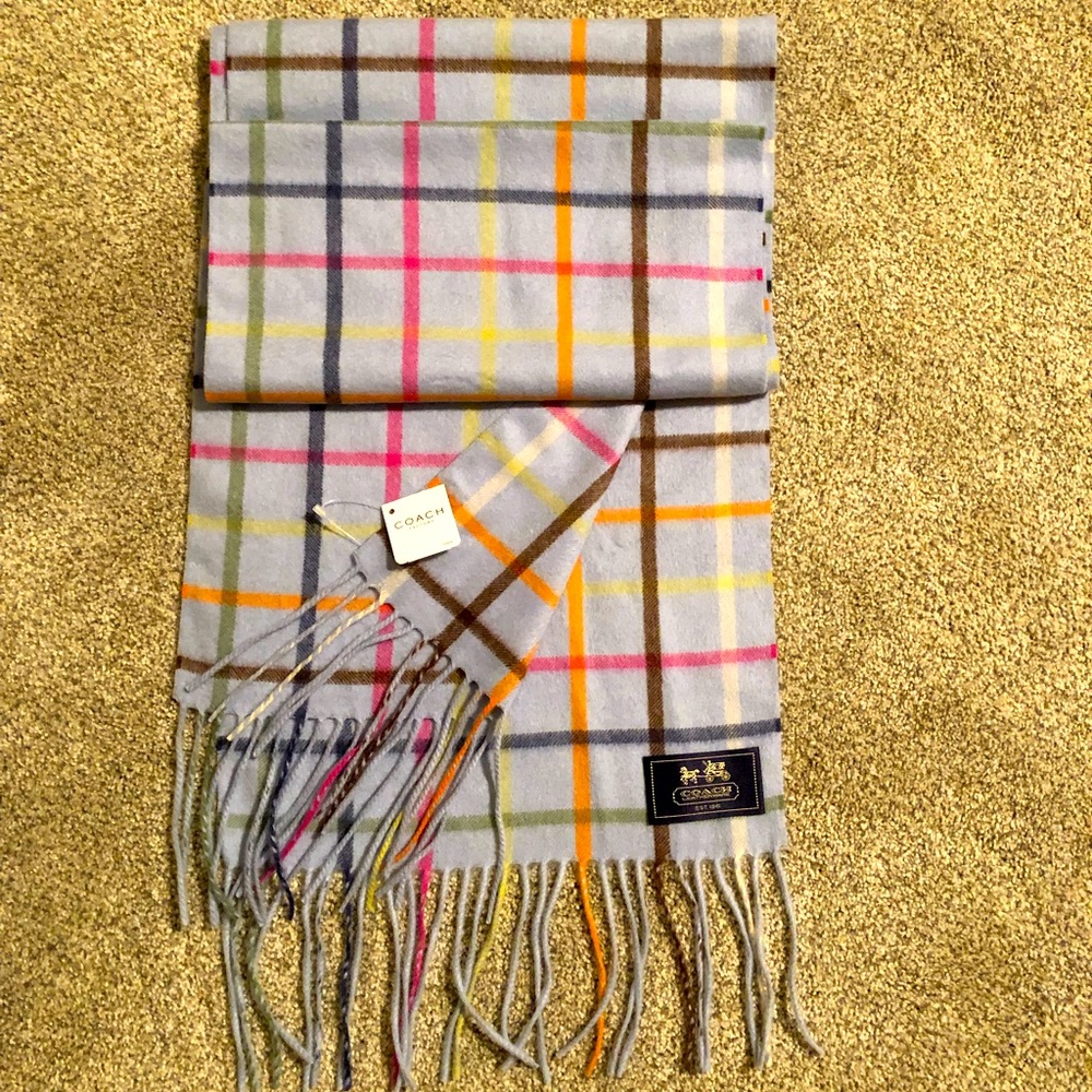 Coach 100% Cashmere Scarf NWT